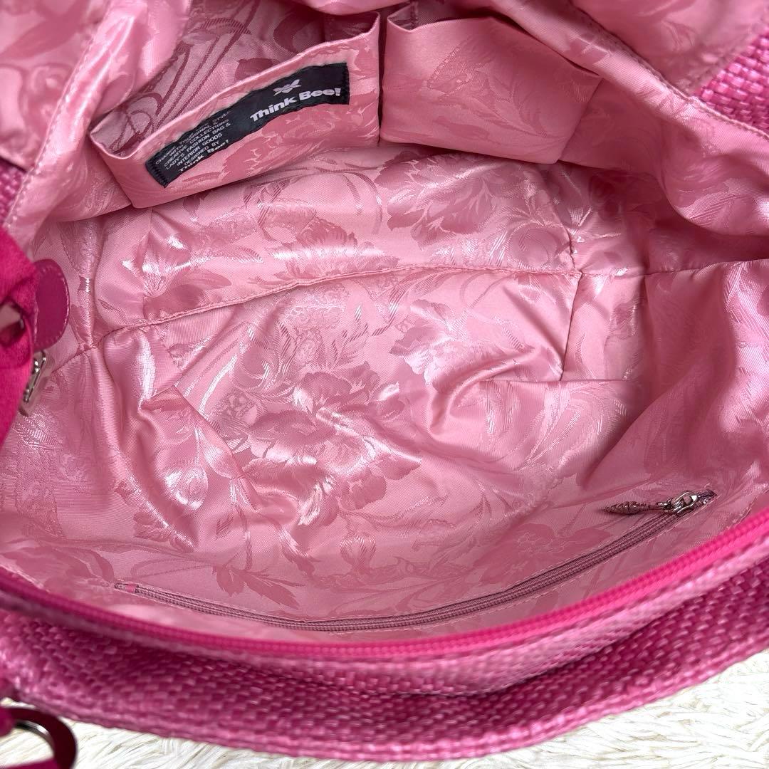 美品、シンクビー、Think Bee!、カゴバッグ、ソチミルコ、メキシコ、刺繍