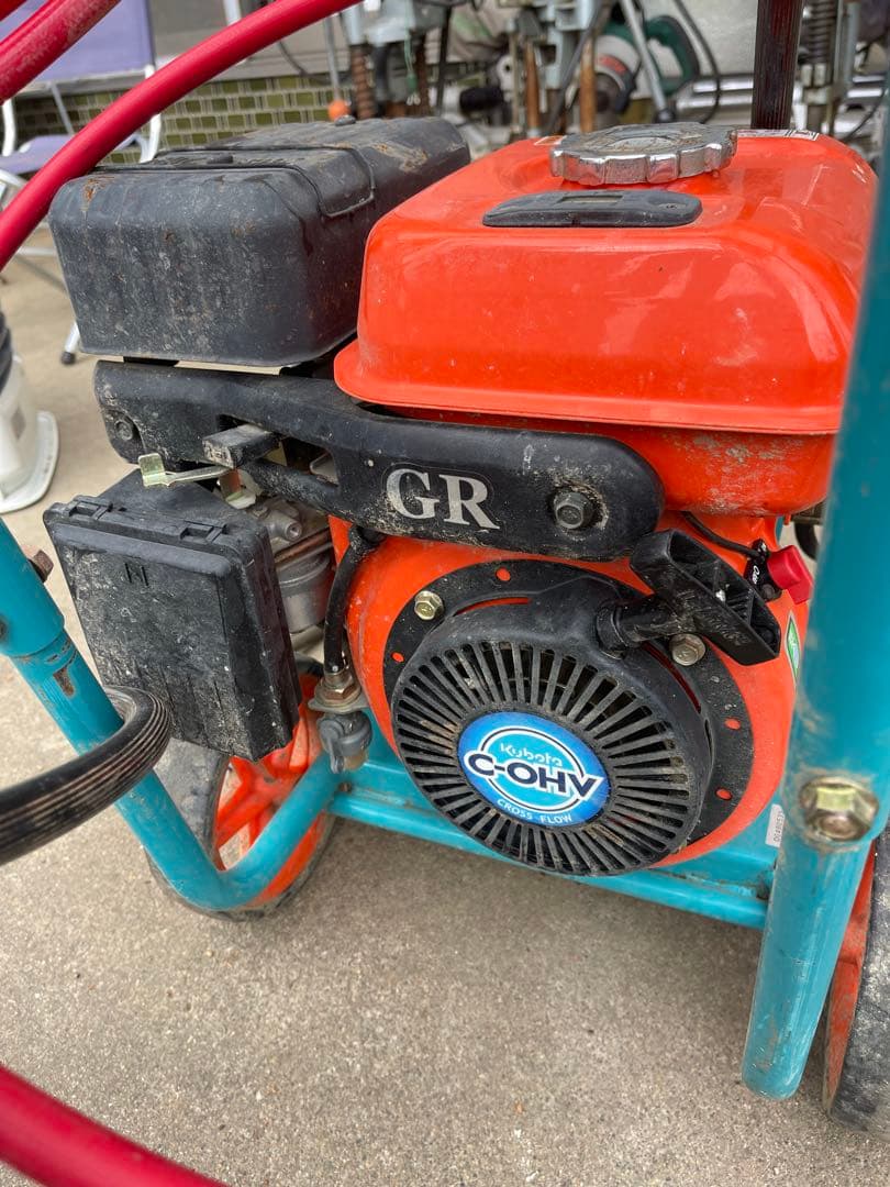 ＜中古未整備現状品＞　高圧洗浄機本体 ガソリンエンジン（クボタ）