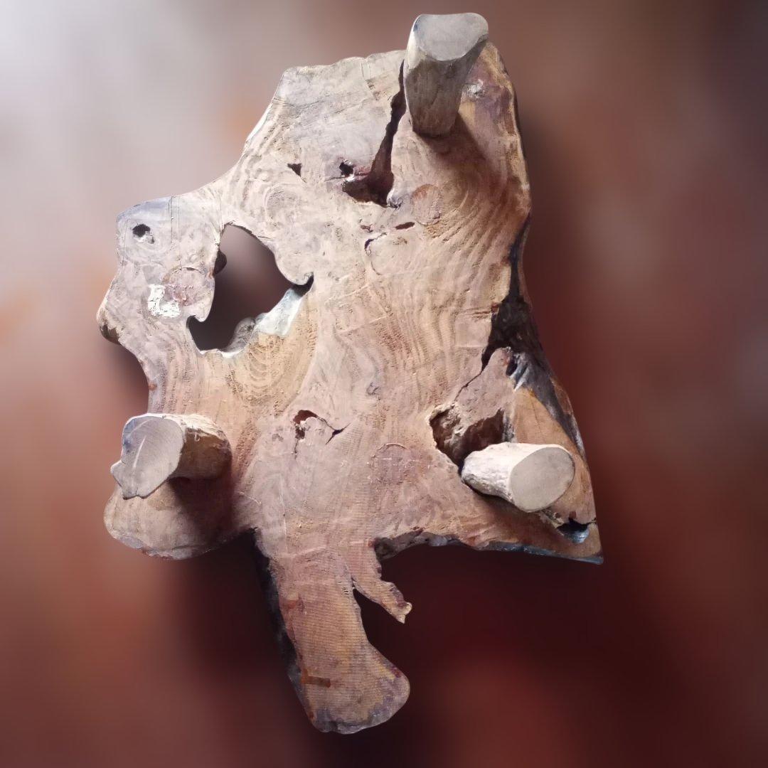 木製自然形状座卓 3本脚　00