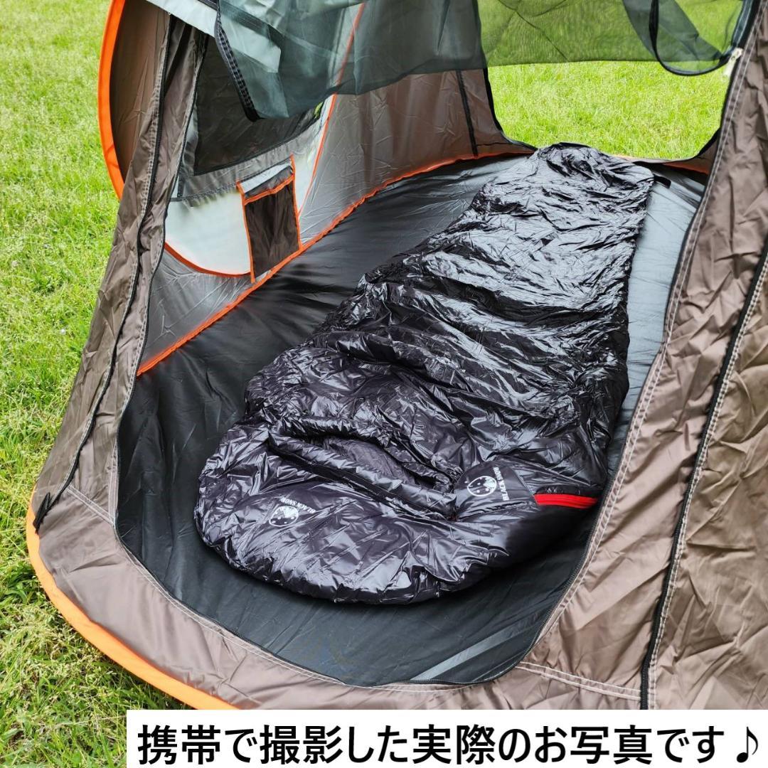 ポップアップテント　アウトドア　キャンプ ソロキャン　BBQ　オレンジ&グレー