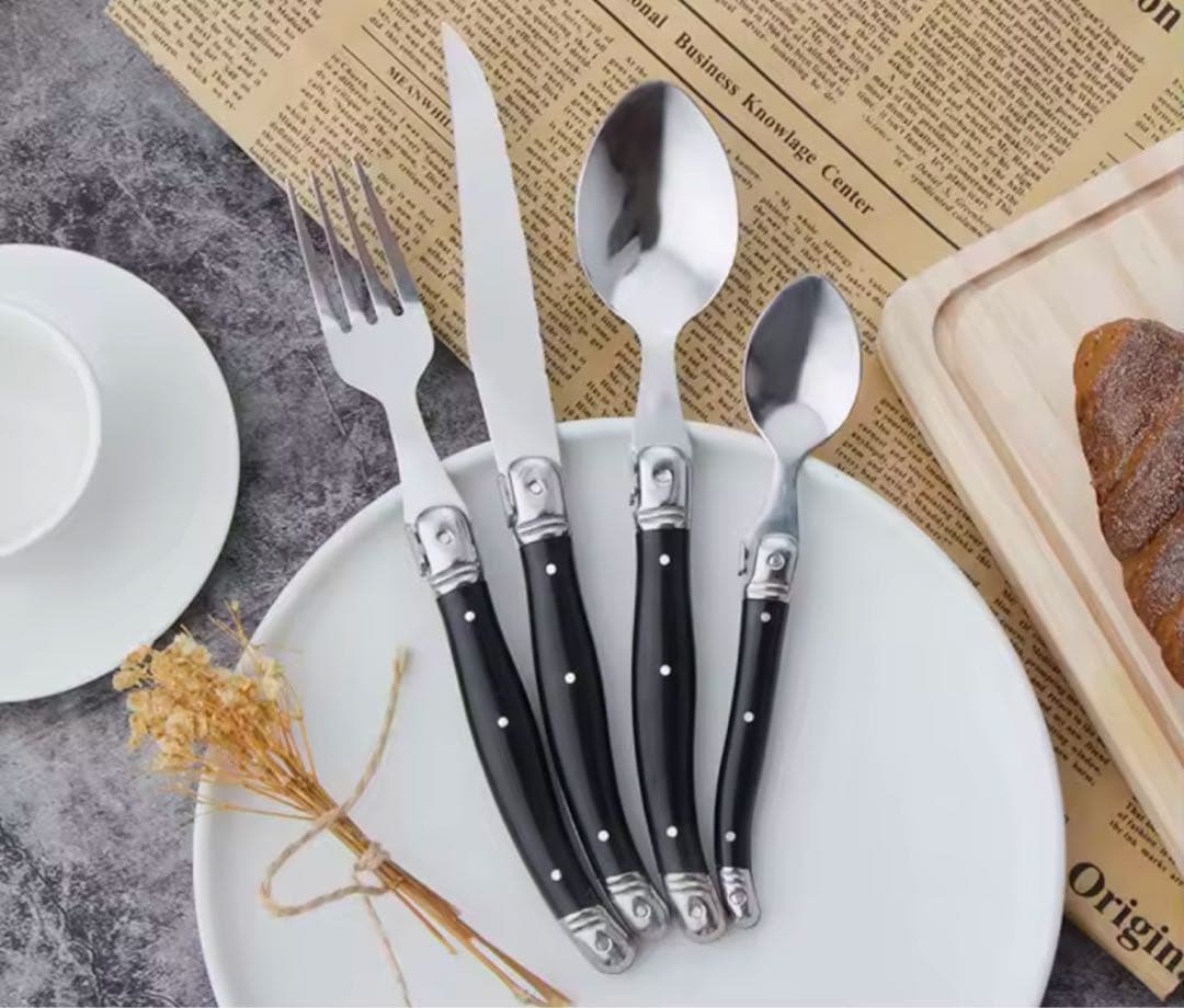 Laguiole elite カトラリーセット 24本入り　ブラック