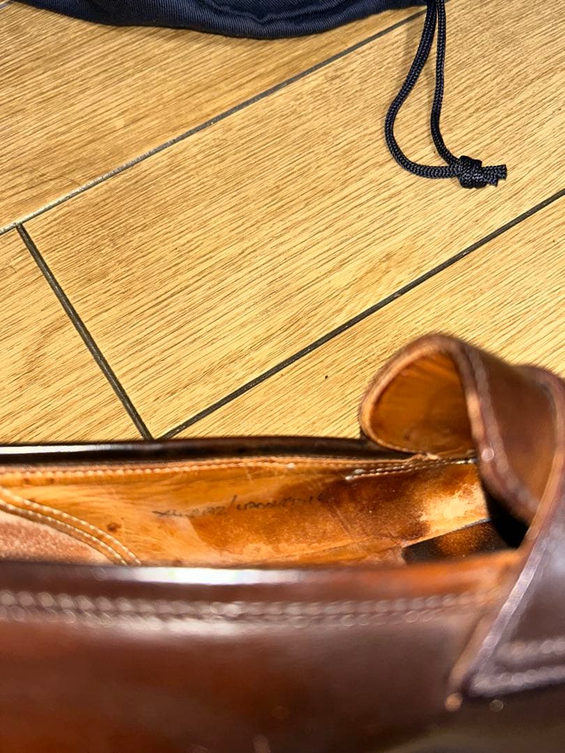 ラルフローレン ローファー　クロケットアンドジョーンズ製　コードバン　7.5