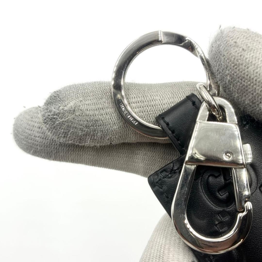 ⭐︎もも⭐︎　グッチ ドリアン GG レザー キーリング ブラック