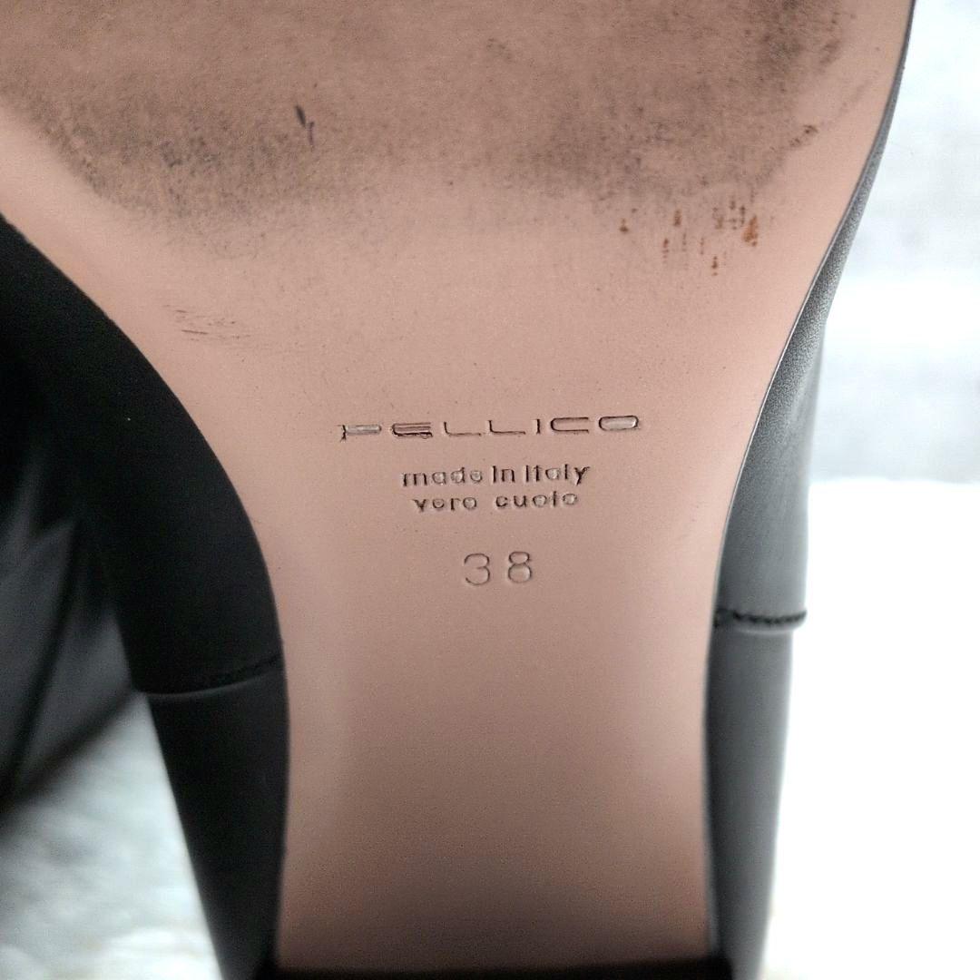 【美品】ペリーコ　メトロ　ロングブーツ　ポインテッドトゥ　チャンキーヒール　黒