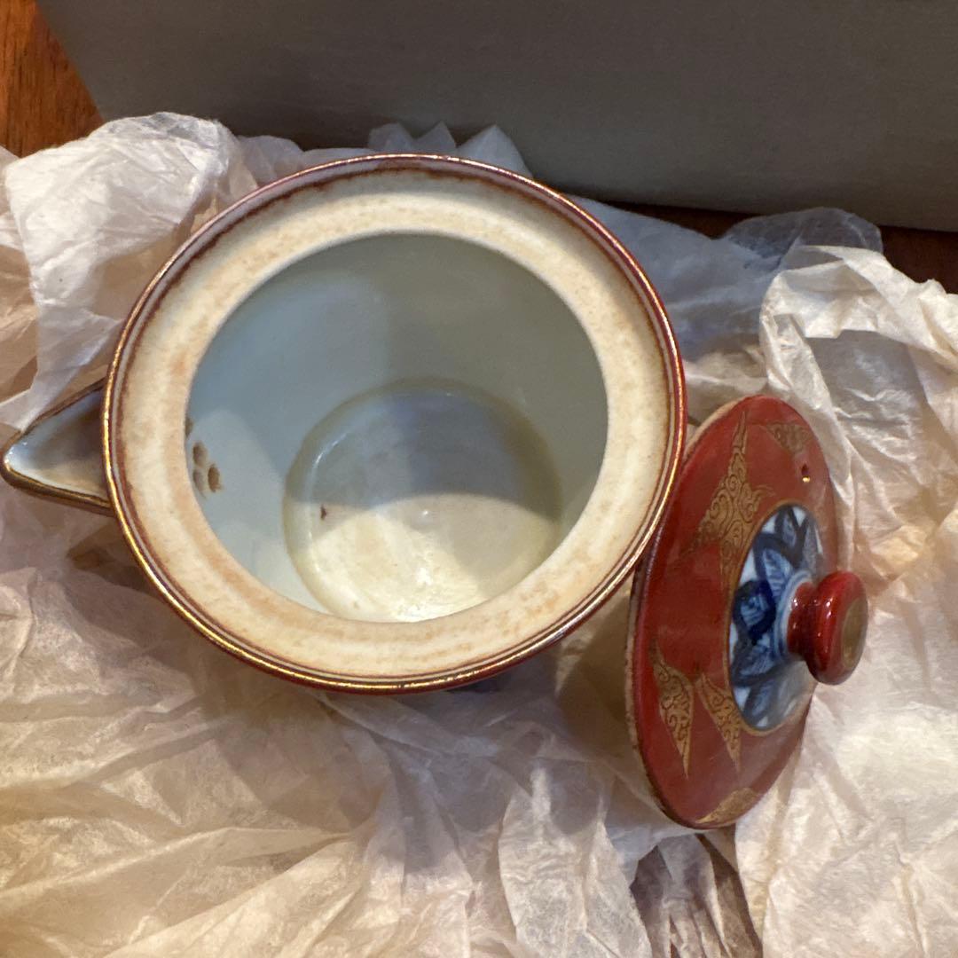 九谷焼　永楽　明治期　煎茶器揃　7点セット　アンティーク　古器 年代物