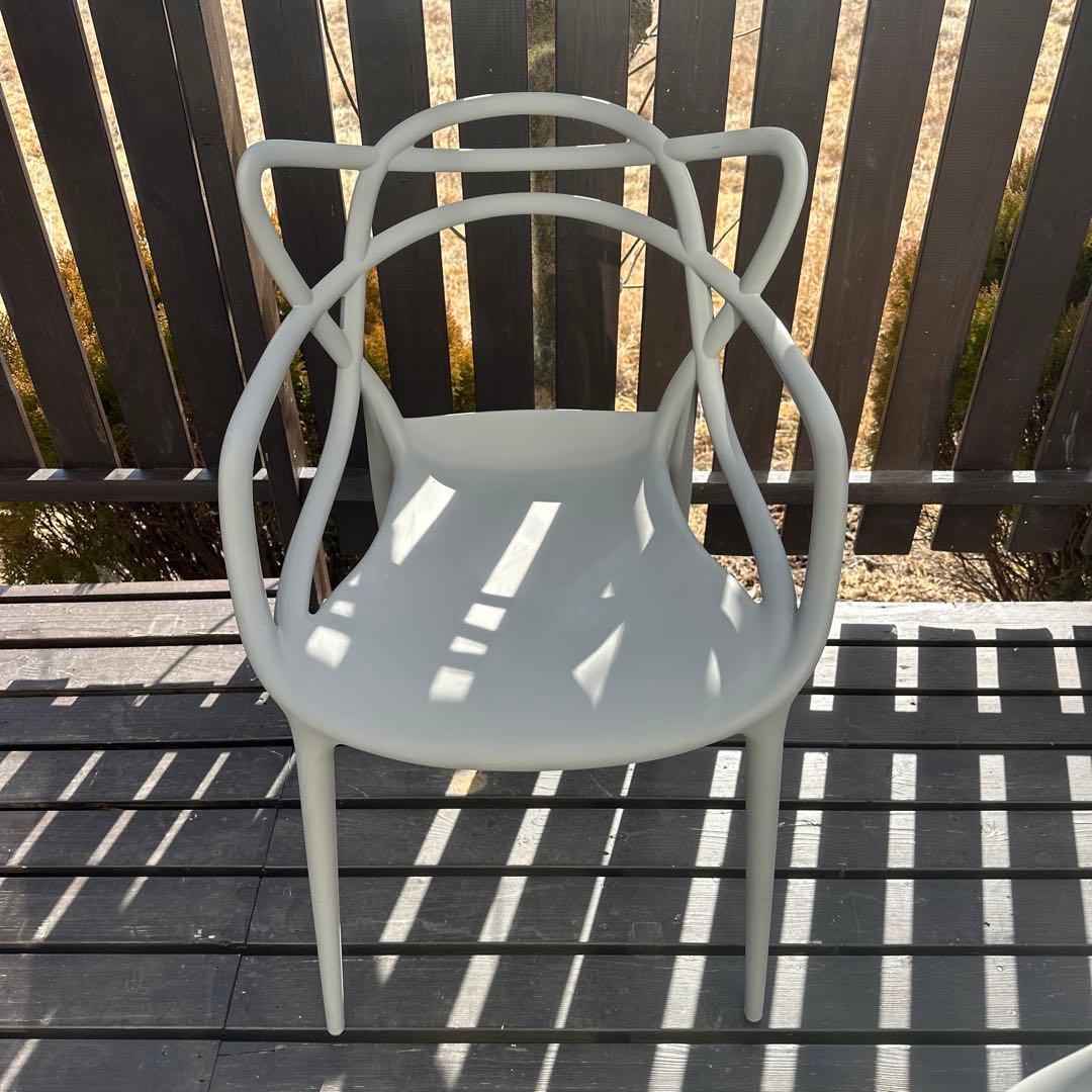 Kartell カルテル　マスターズチェア　グレー　２脚セット　ガーデンチェア