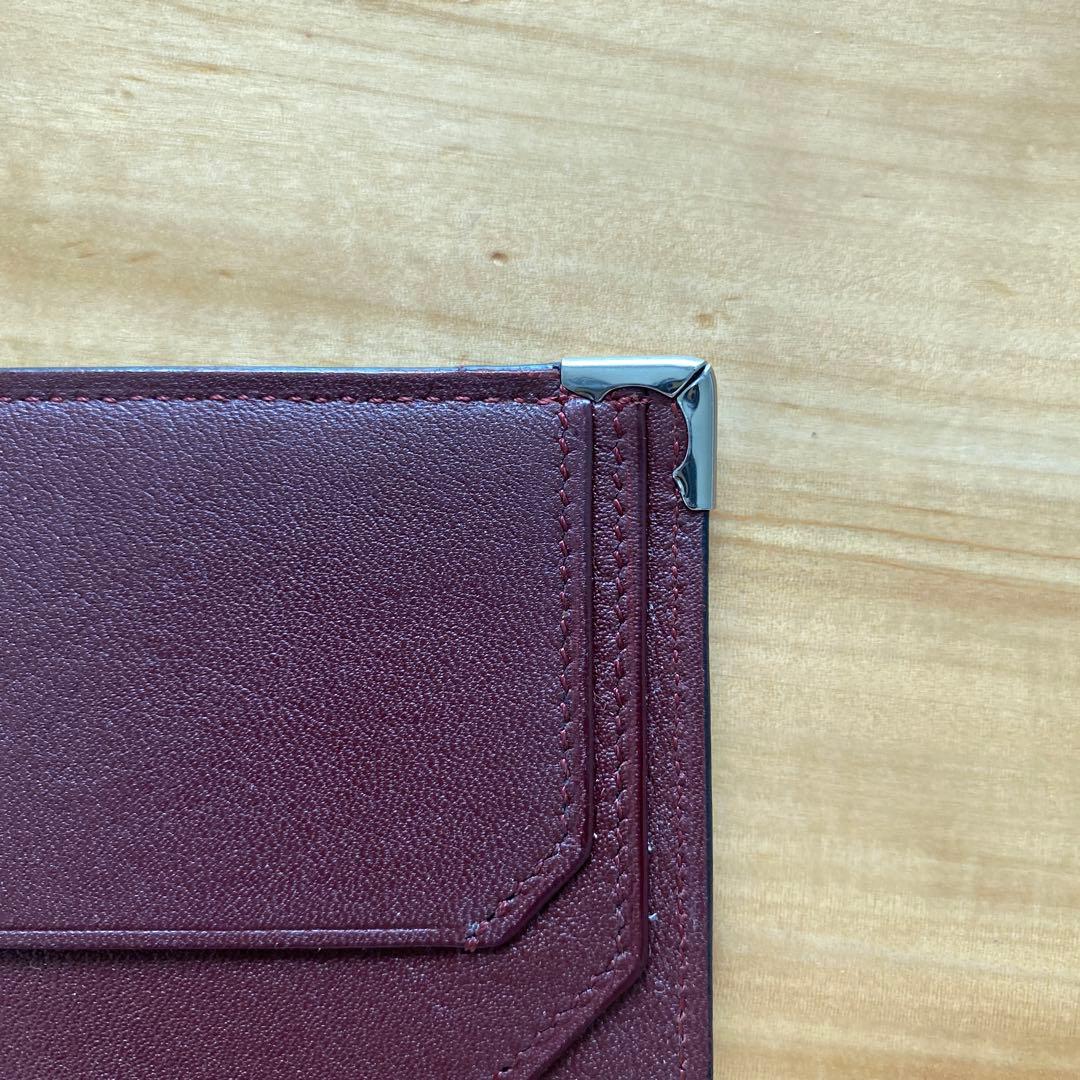 Cartier 名刺入れ 黒 レザー　カボション　cabochon