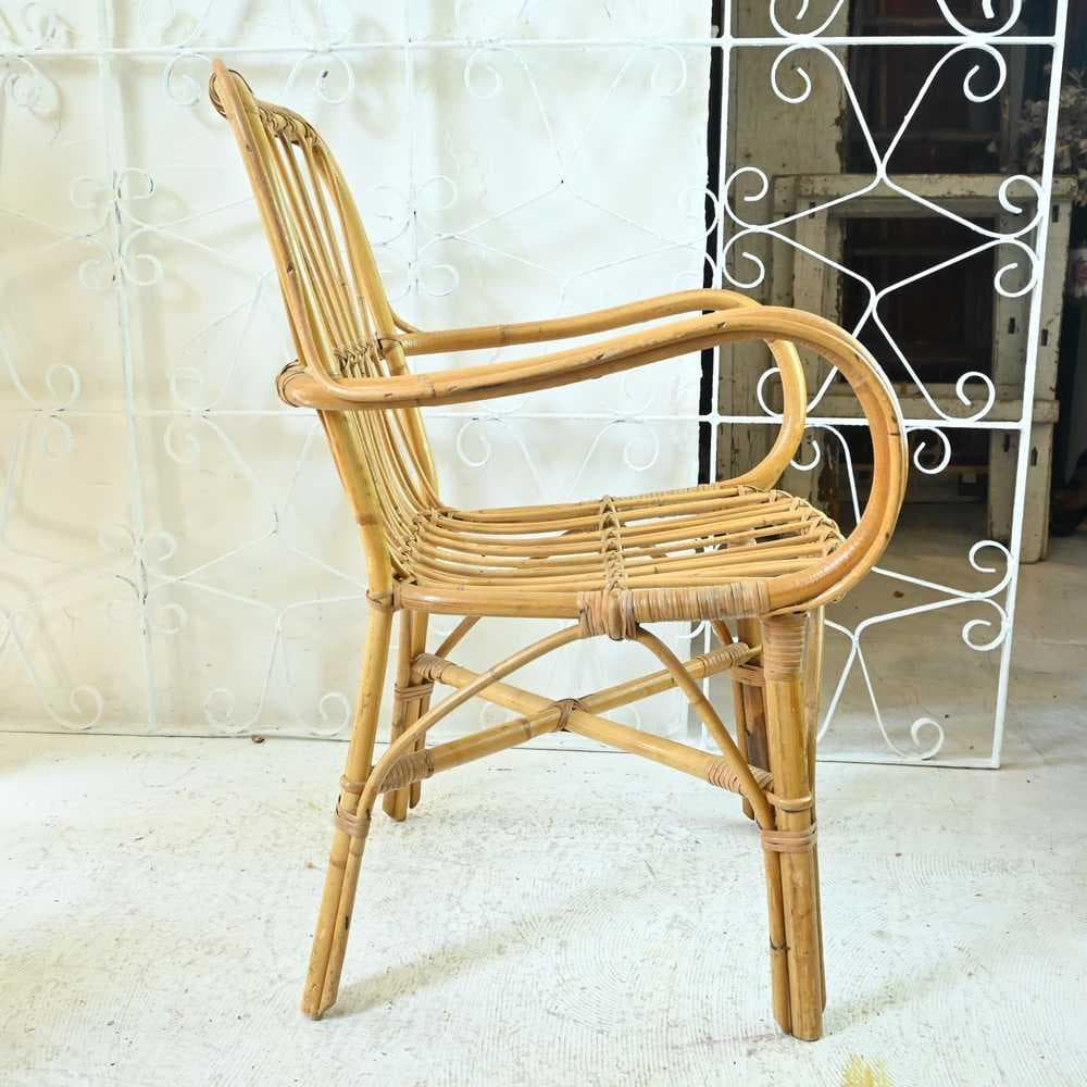 L3705-292 英国アンティーク バンブーチェア 一人掛けソファ アーム付き
