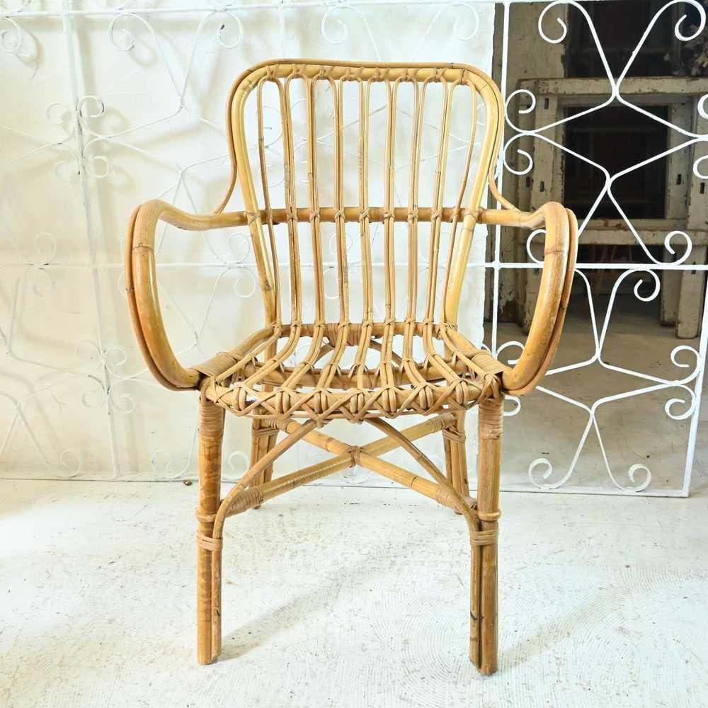 L3705-292 英国アンティーク バンブーチェア 一人掛けソファ アーム付き