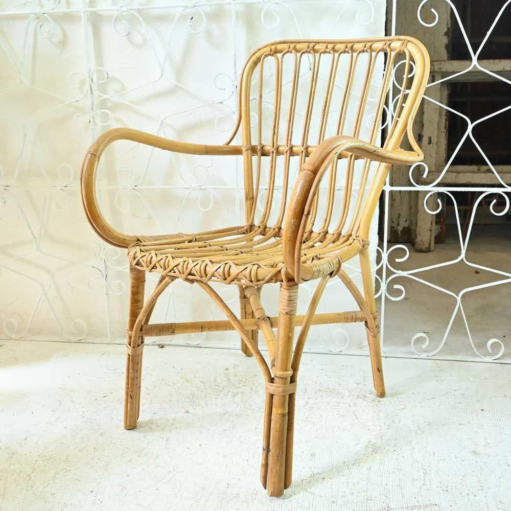 L3705-292 英国アンティーク バンブーチェア 一人掛けソファ アーム付き