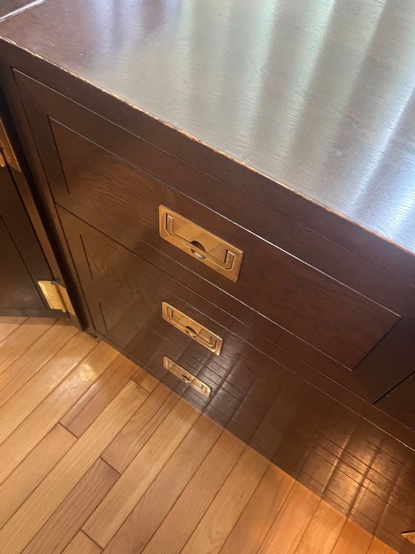 カリモク　ドマーニ　ダークブラウン木製4段タンス