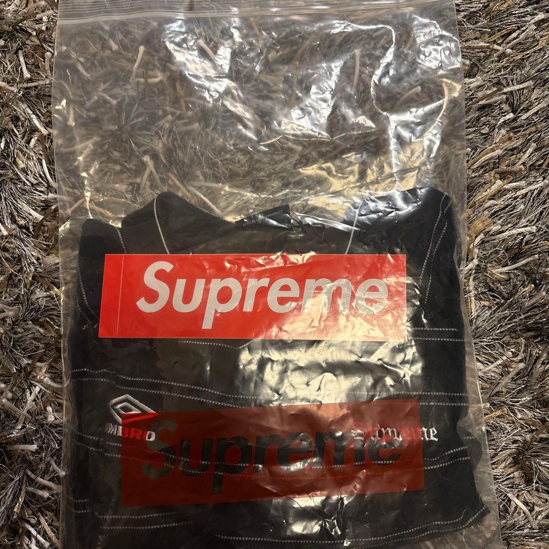 ウェア Supreme xumbro stripe SoccerJersey black