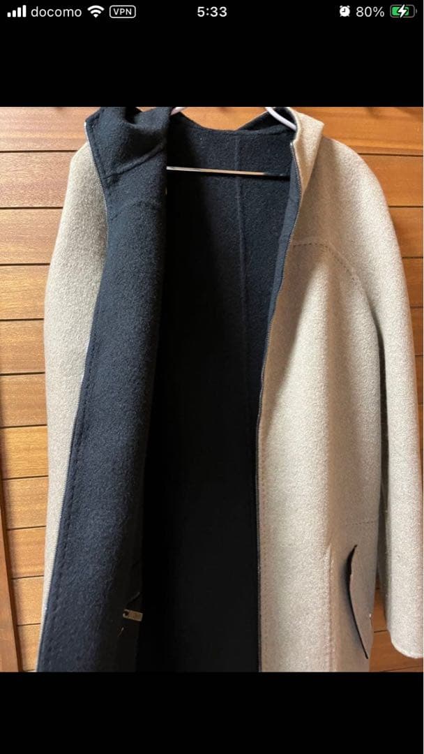 M*u様 GOBIカシミヤ リバーシブルコートユニセックス