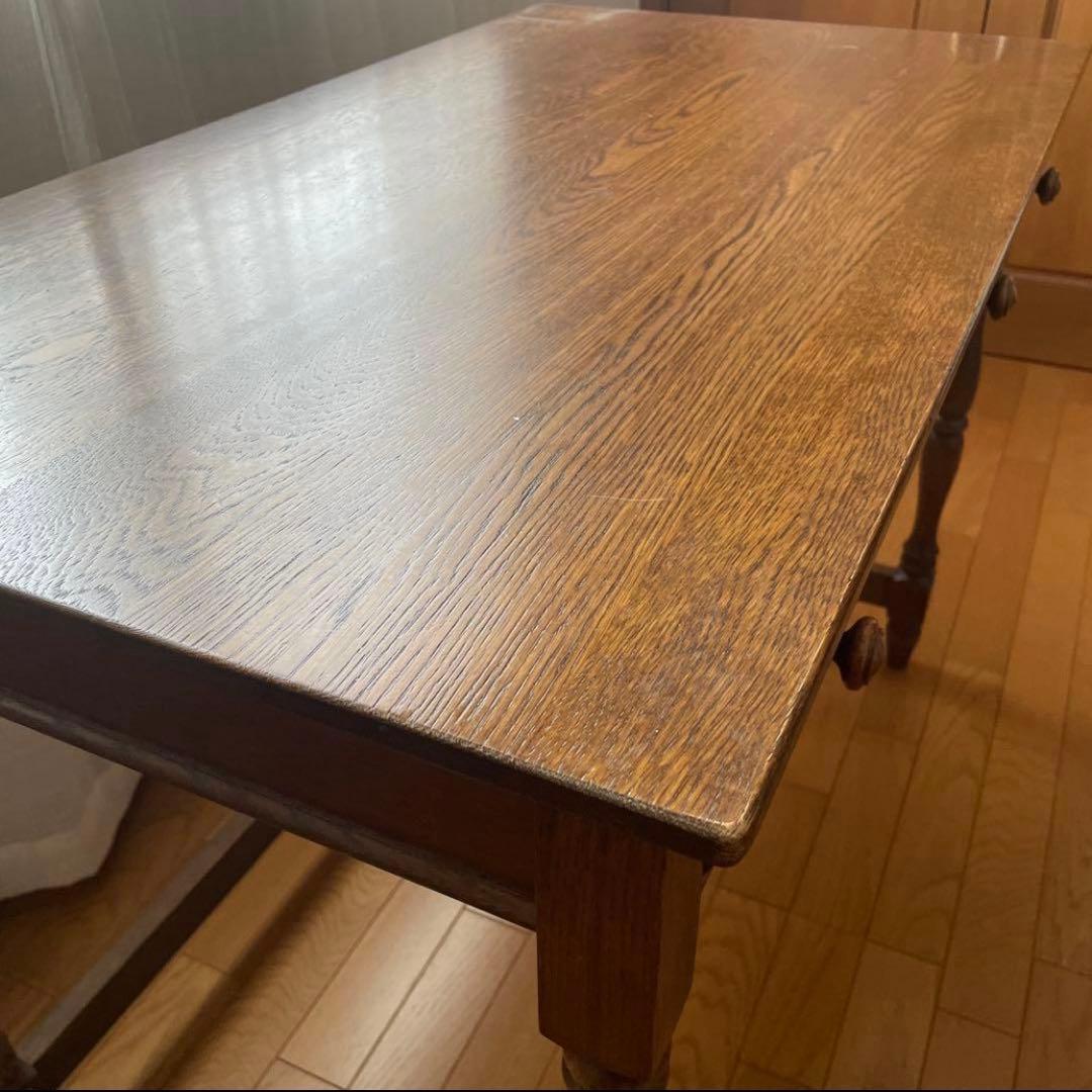 【美品】葉山ガーデン 葉山家具 ナラ材 一枚板 学習机 デスク
