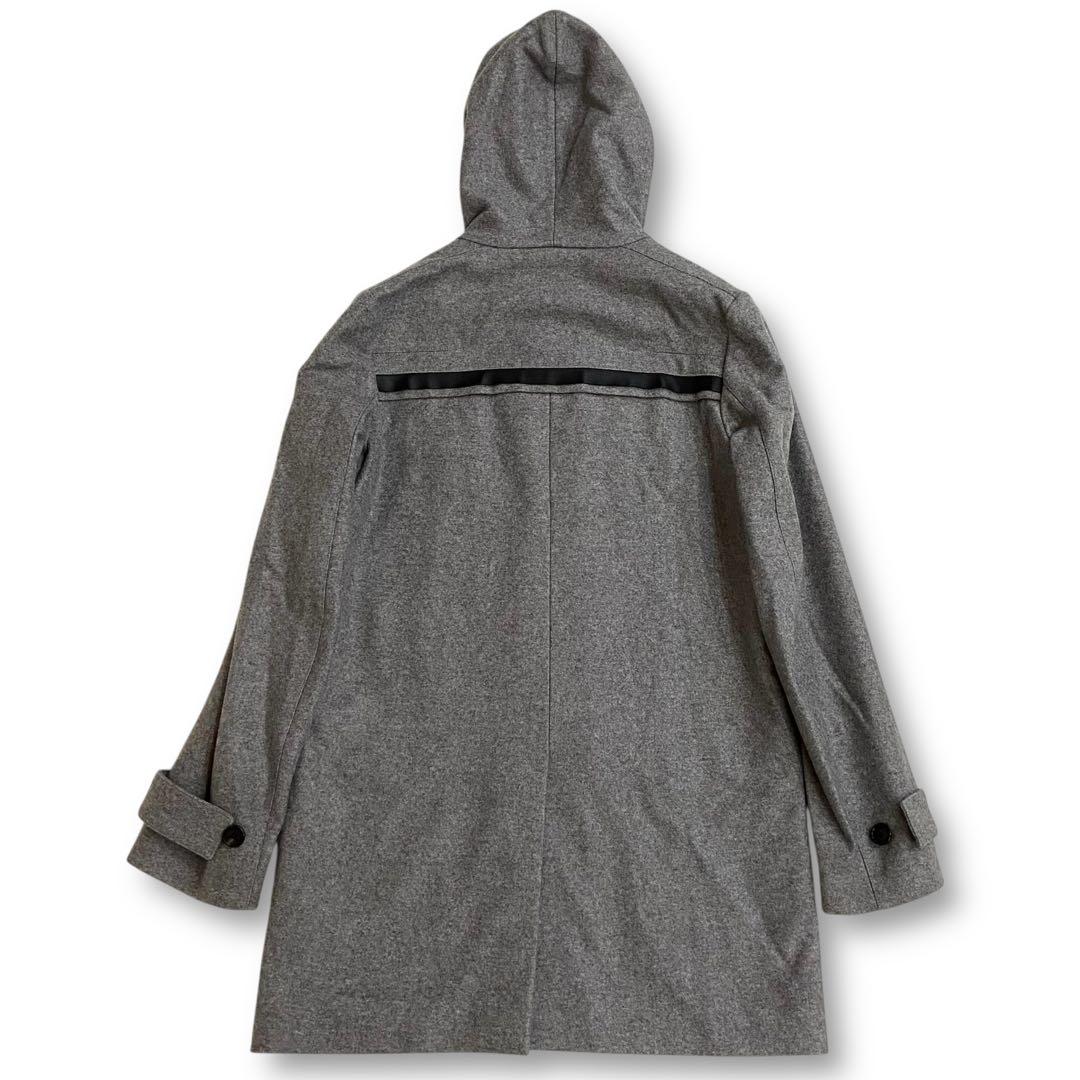 ディオールオム クリス期 ダッフルコート メンズ 50 ラムレザートリム ウール