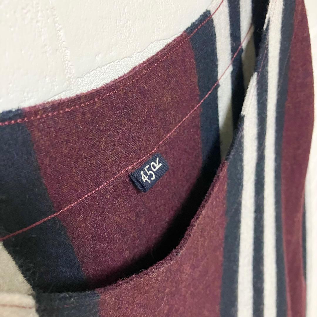 45R 45rpm ロングワンピース　0 ウール　ボルドー　バーガンディ