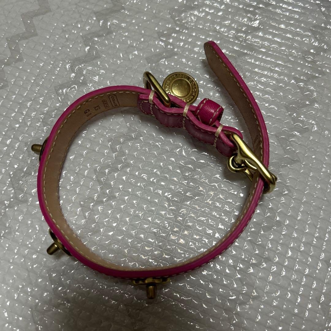 COACH ピンク レザー 首輪とリードセット