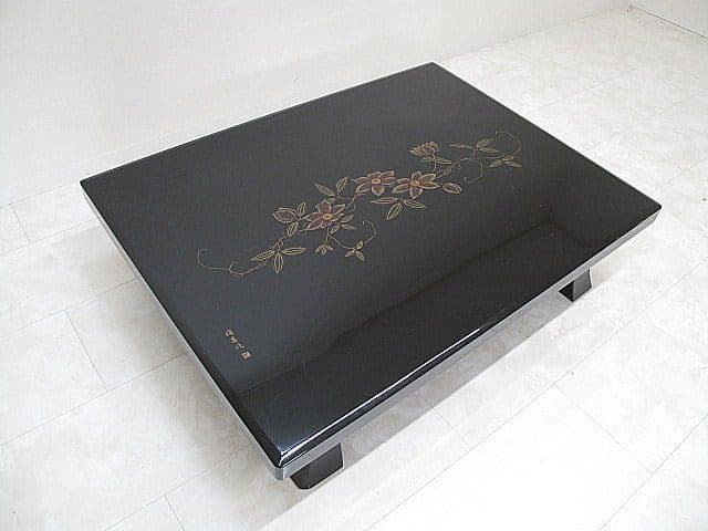 在銘 輪島塗 座卓 W121×D90.5×H31.5cm　蒔絵　センターテーブル