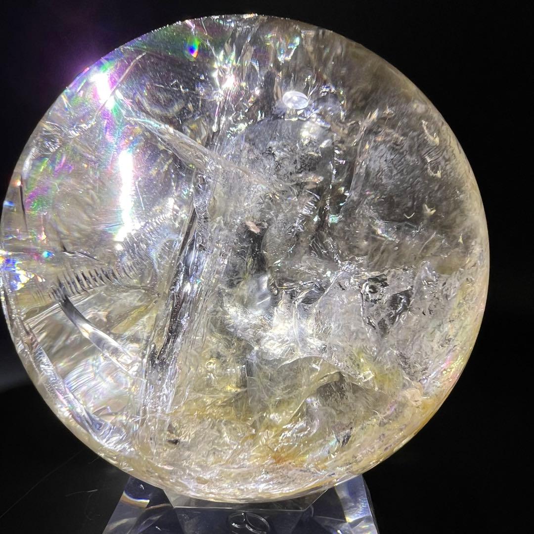 ◎家宝級 美麗宝珠☆超逸品☆レインボー スーパーファントム 水晶 丸玉 天然石