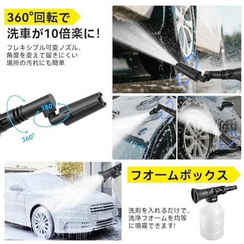 【折りたたみ式で業界最高8MPa・2025年新登場】 高圧洗浄機 コードレスrm