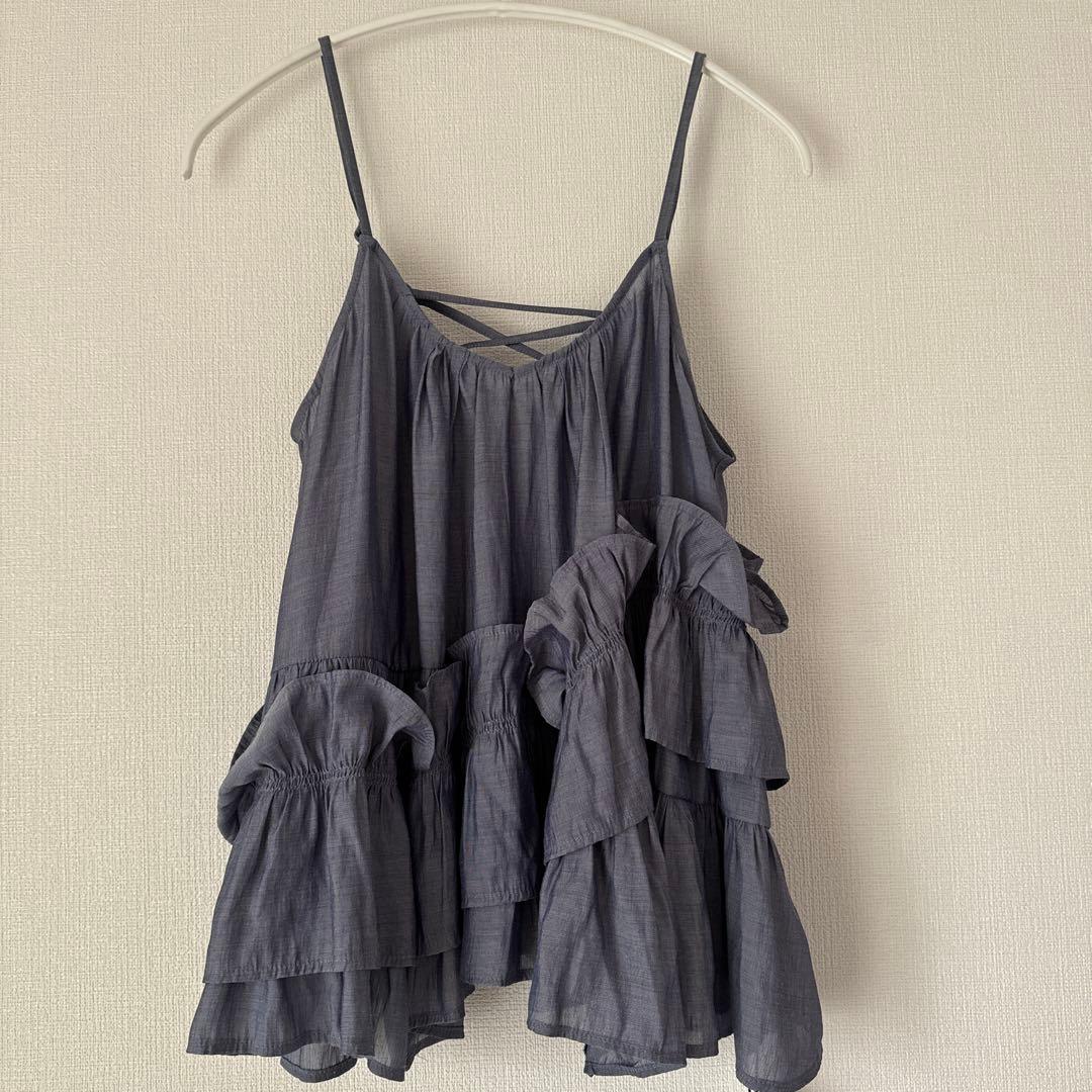 ns様 マイストラーダ フリルティアードキャミ メッシュショートトップス