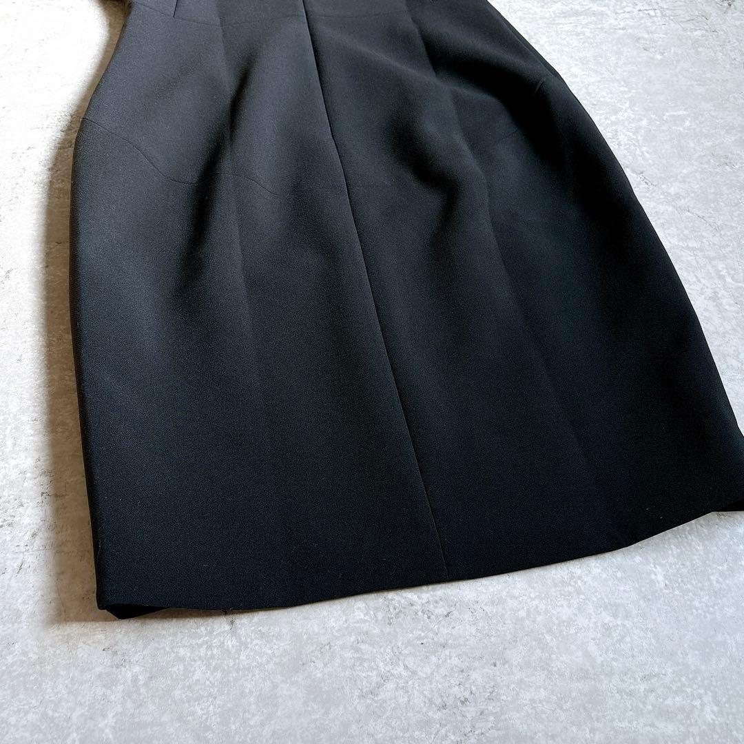 極美品✨ヨーコチャン　パール　コクーンワンピース　フレアスリーブ38 M 黒