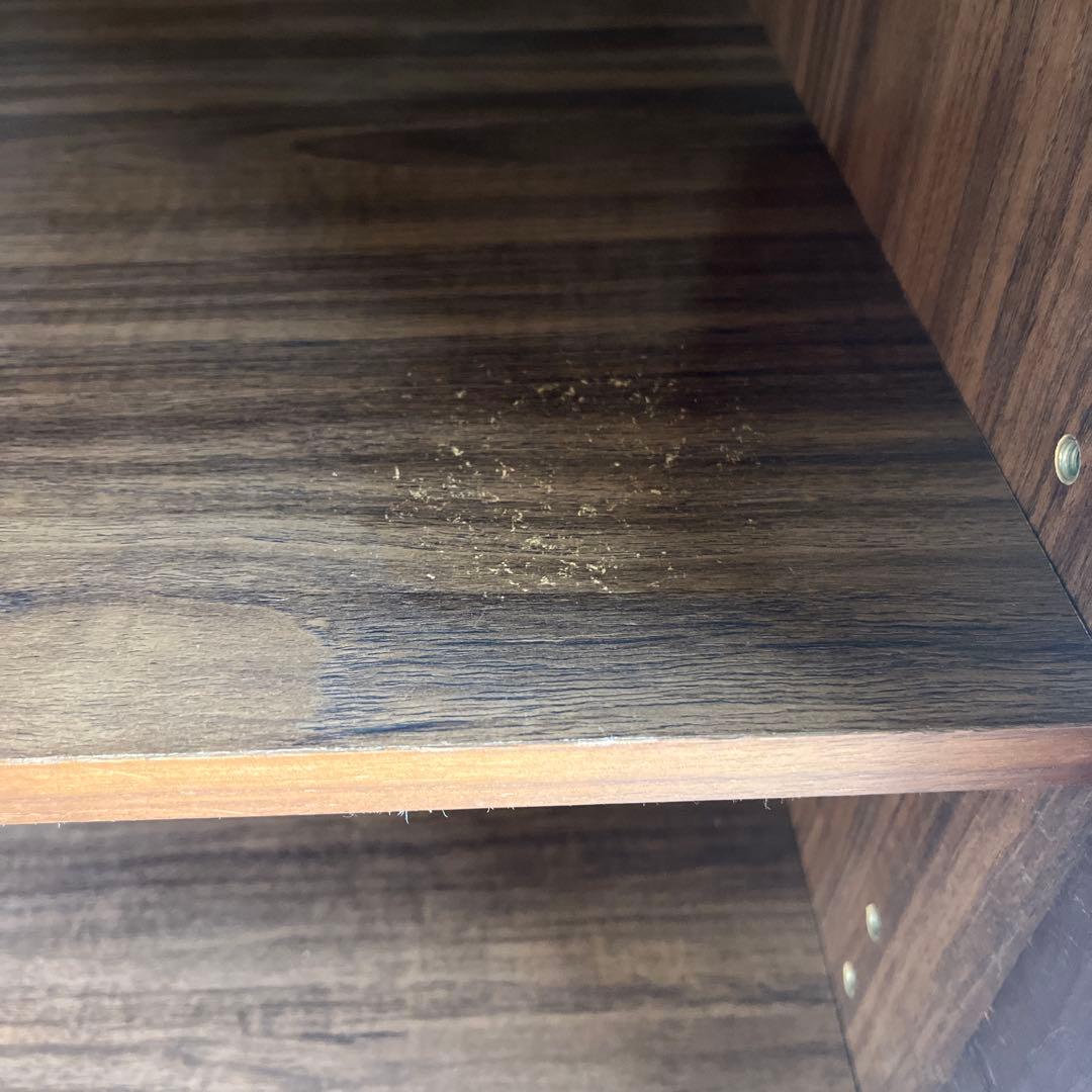 美品・廃盤希少★無印 ウォールナット材キャビネット・ガラス扉