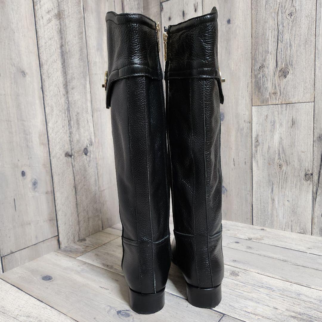 トリーバーチ ロングブーツ 本革 黒 Tory Burch おしゃれ 【美品】