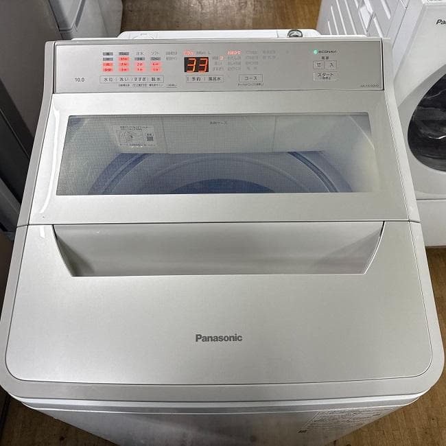 地域限定送料無料　美品 パナソニック 10㎏ 全自動洗濯機 NA-FA100H9