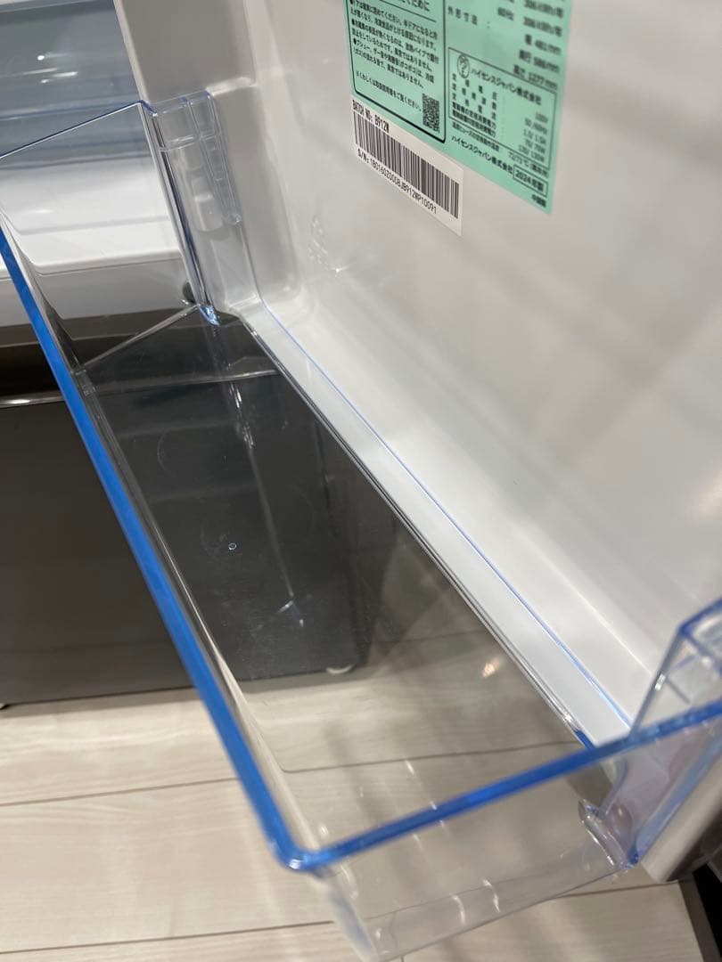 2024年製 Hisense 2ドア冷凍冷蔵庫ブラック HR-D16F/FB