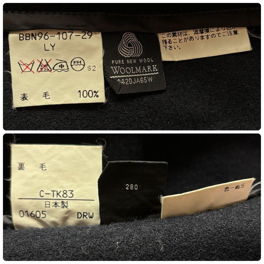 極美品/XL相当✨バーバリー ダッフルコート ヘリンボーン ノバチェック 日本製