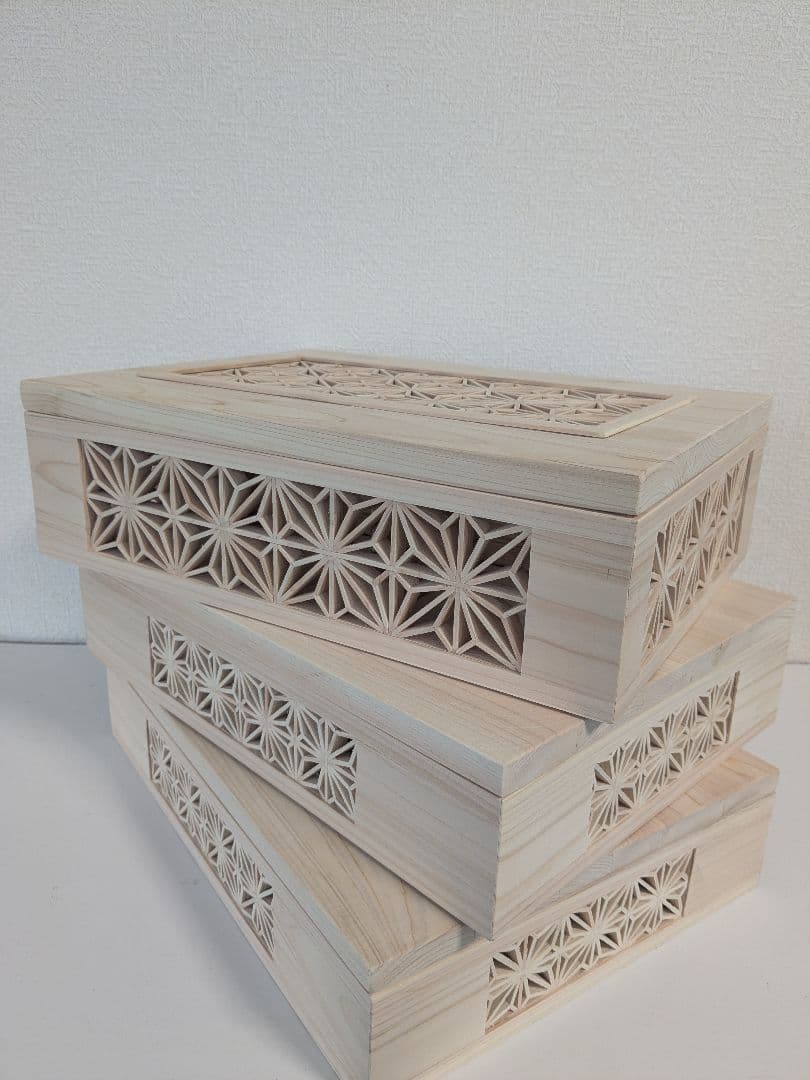 組子細工　小物入れ　(A＋B×2)3点