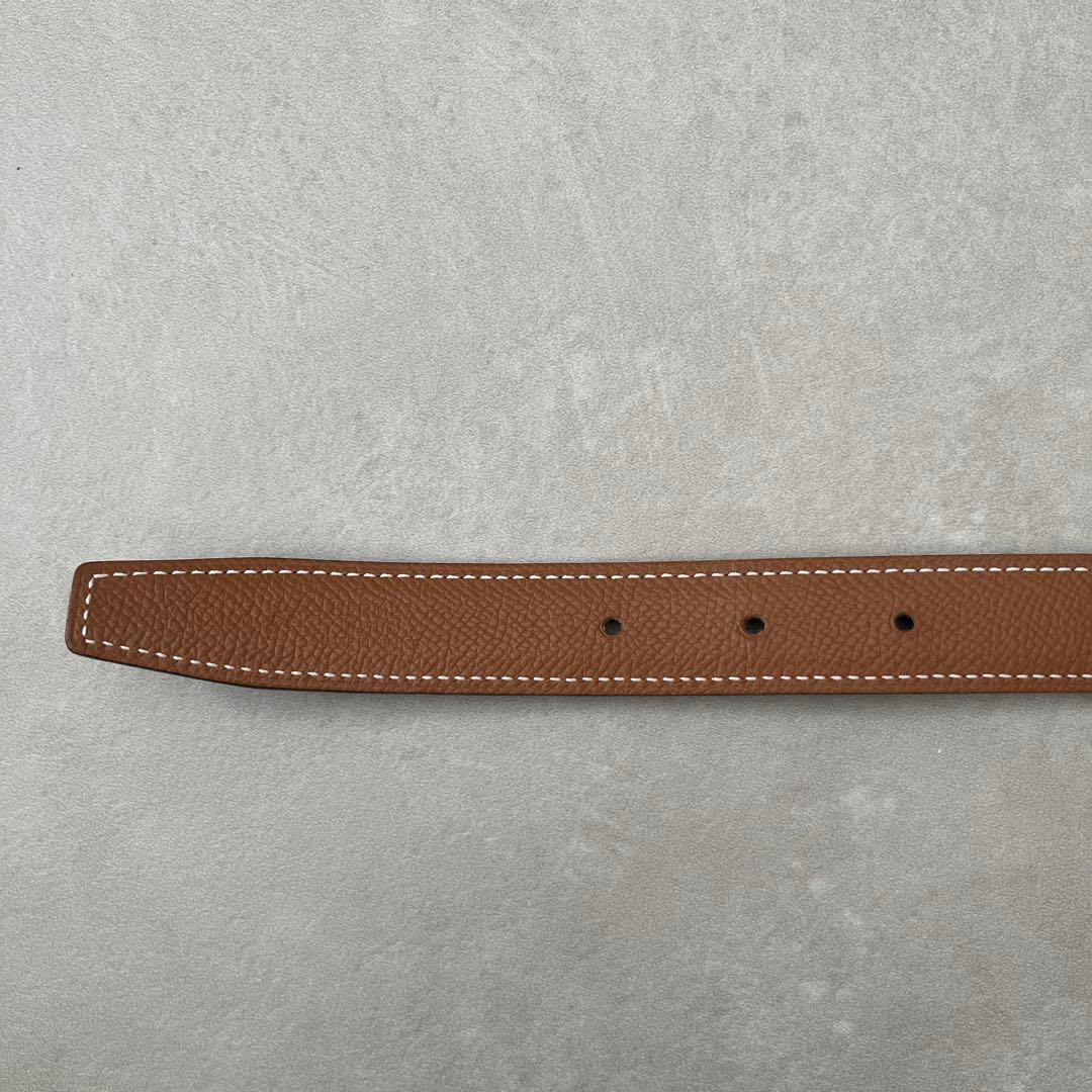 HERMES ブラックレザーベルト H型バックル