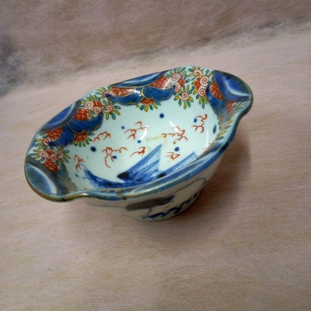 古伊万里　麒麟鳳凰文様錦三ツ鉢　古美術　古道具　骨董品