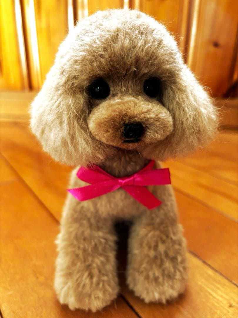 毛糸+羊毛フェルト トイプードル