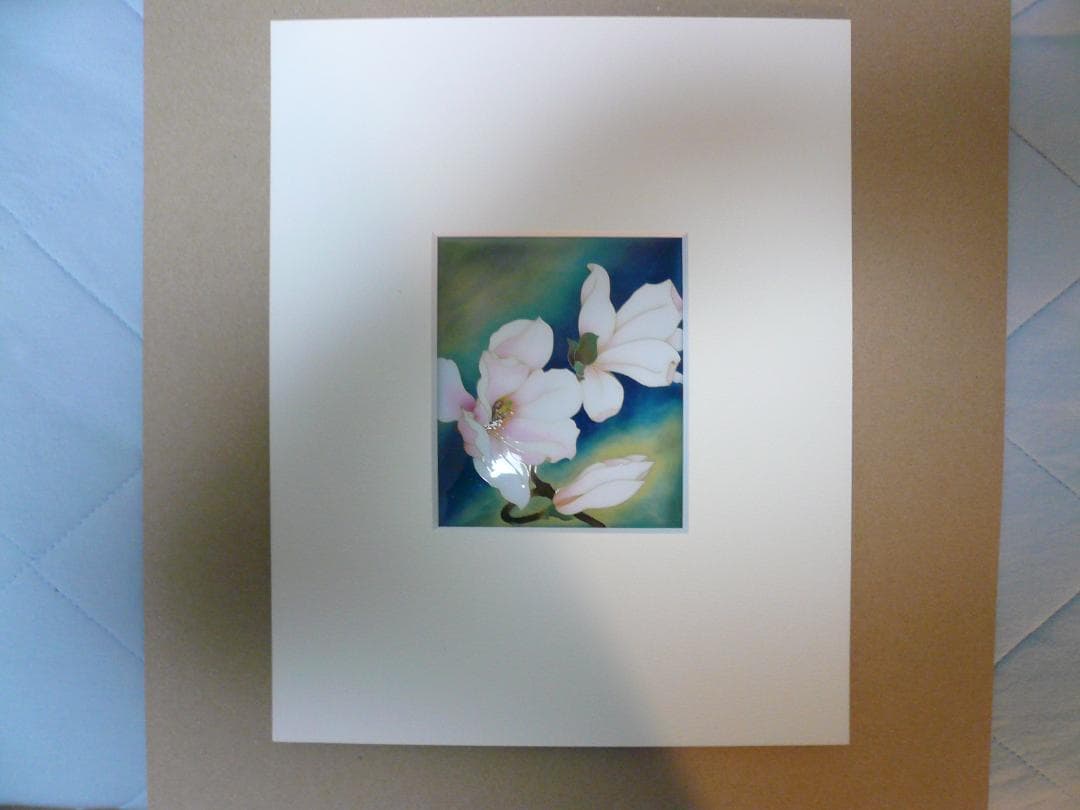 安藤七寶店　銀彩七宝　木蓮