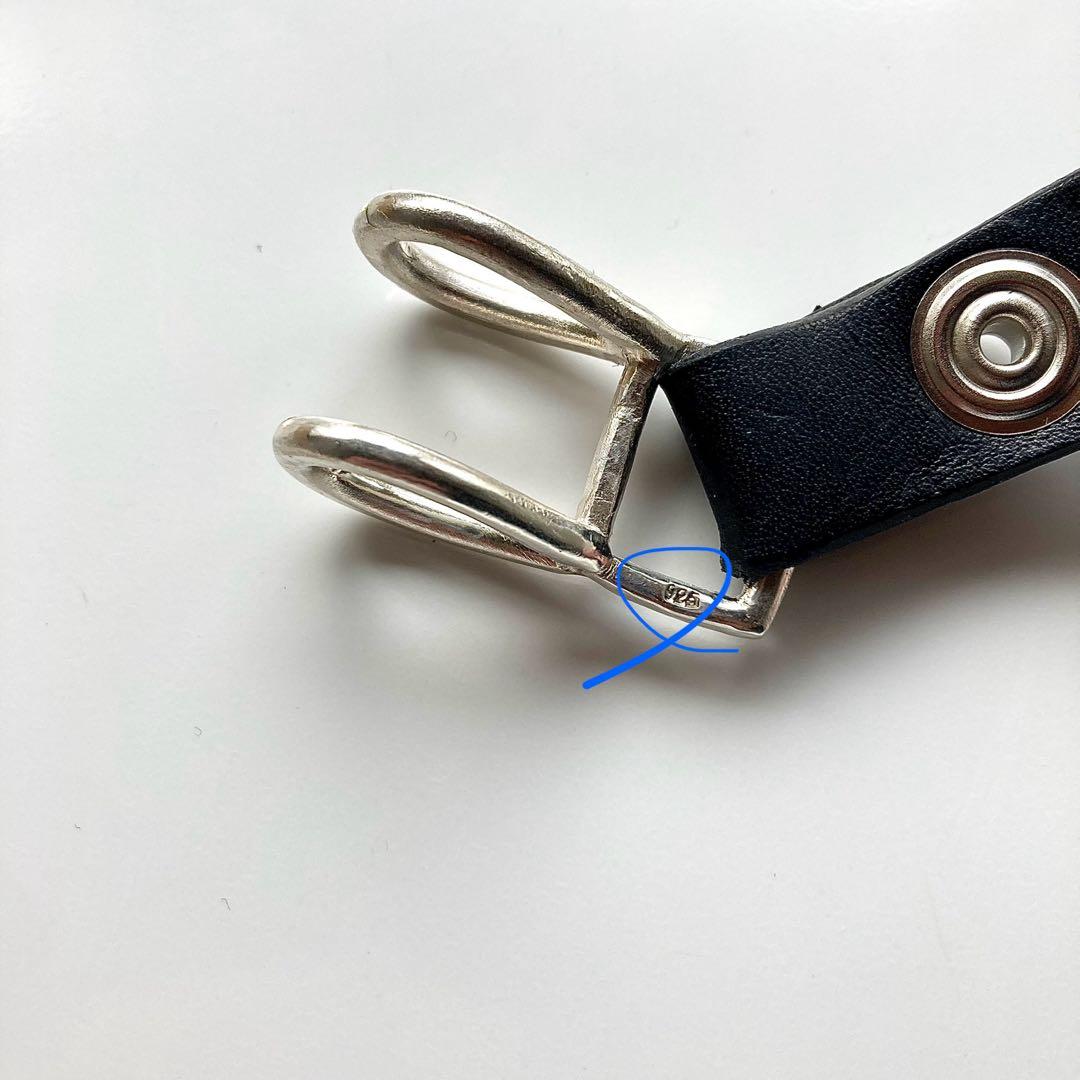 新春セール開催中！シルバー925 クロスボール　レザーベルト　BWL