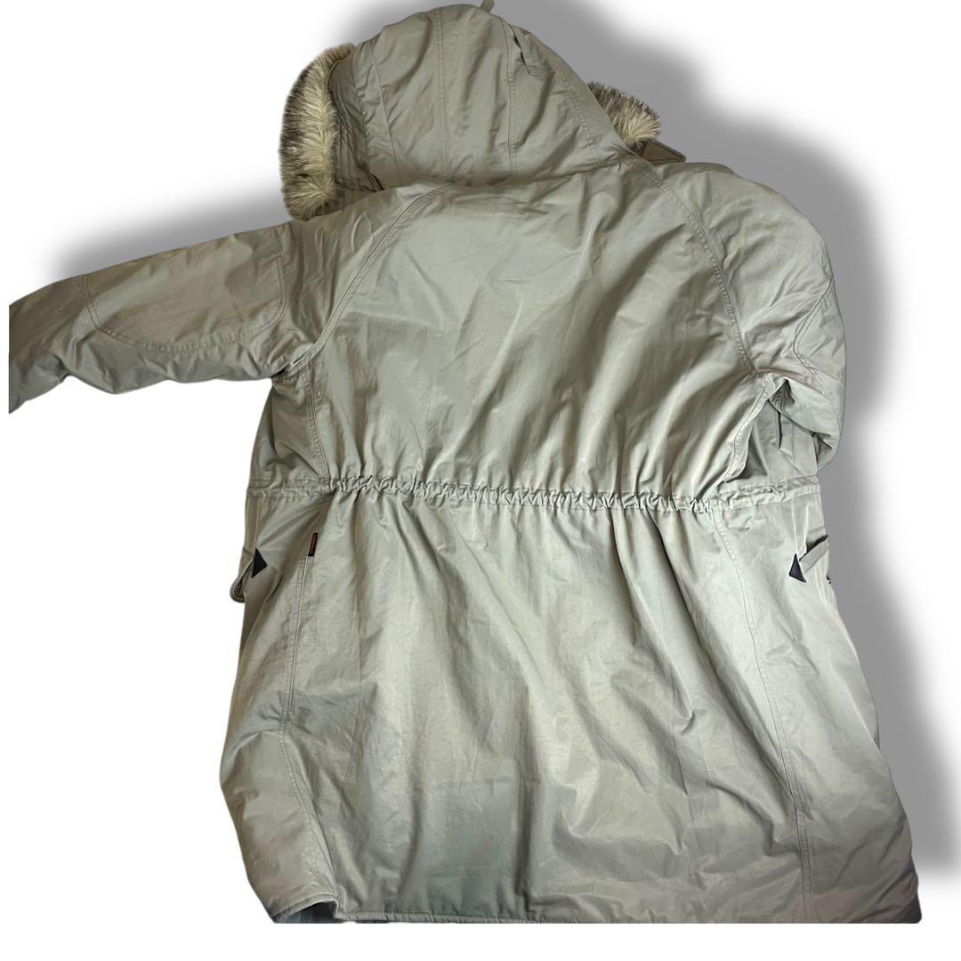 アイバー AIVER ファー付き モッズコート L カーキ オーバーサイズ