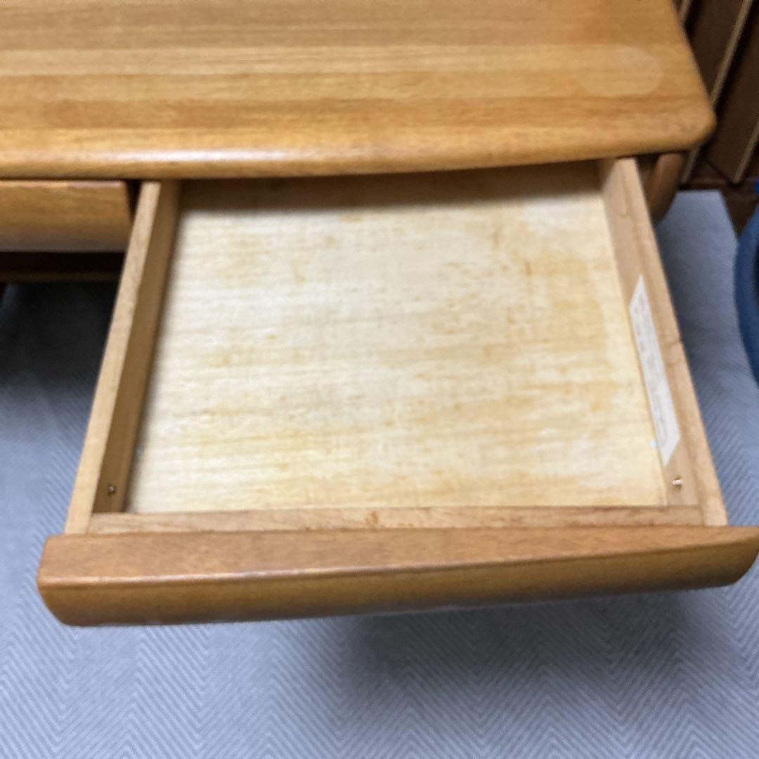 木製シンプルデスク 学習机　引き出し付き