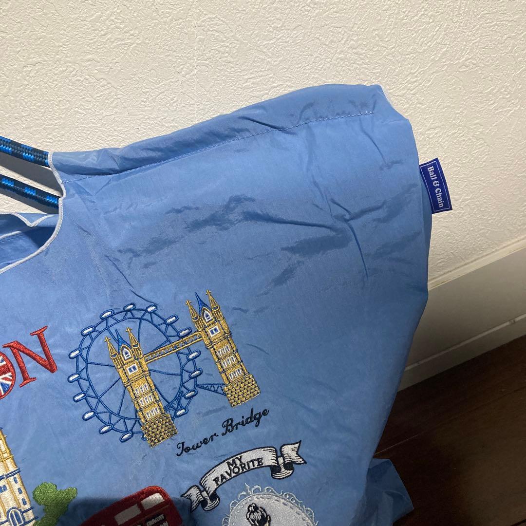 【新品　正規品】ボール&チェーンChacott ロンドン刺繍エコバッグ　Ｌサイズ