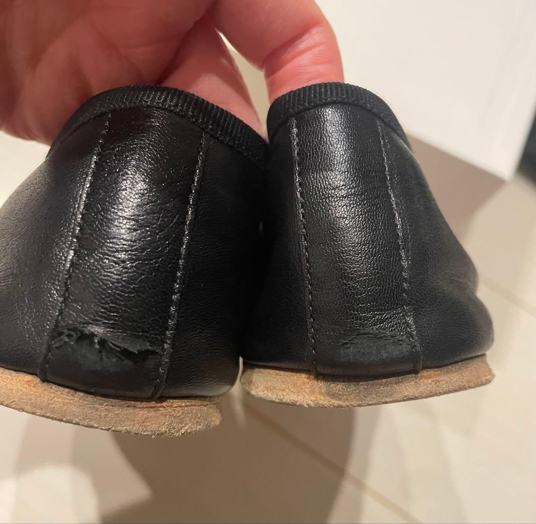 CELINE セリーヌ バレエシューズ 36 レザー ブラック