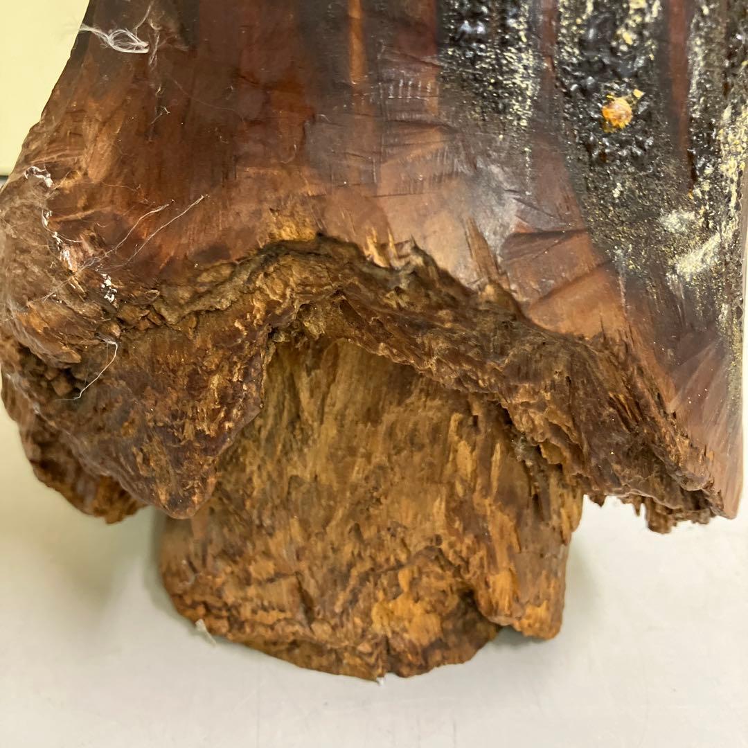 E-4昭和レトロ 置物 彫刻 木製 七福神 福禄寿 木彫り 長寿の像 福徳円満