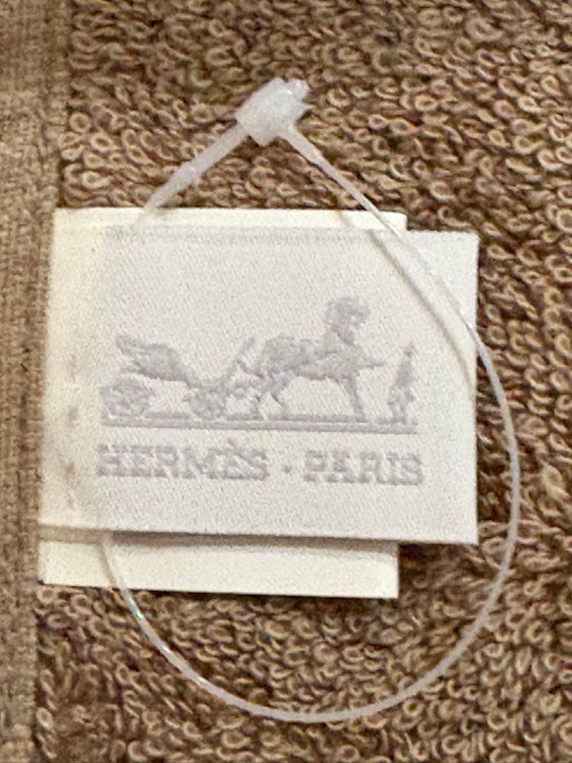 HERMES ベージュ フェイスタオル