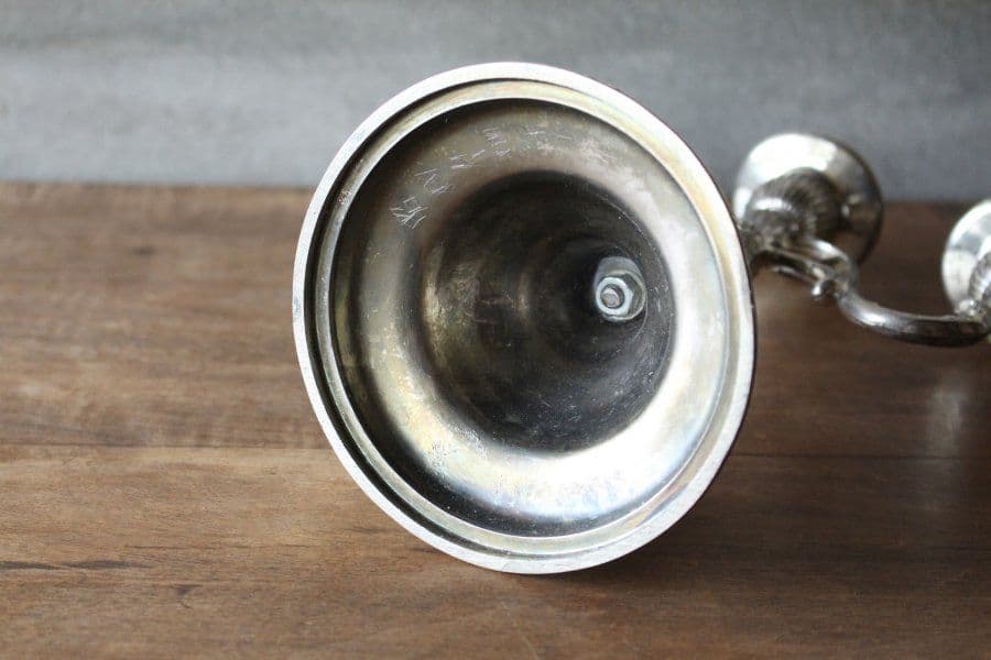 【３連キャンドルスタンド】蝋燭 ホルダー 古道具 蚤の市 ブロカント