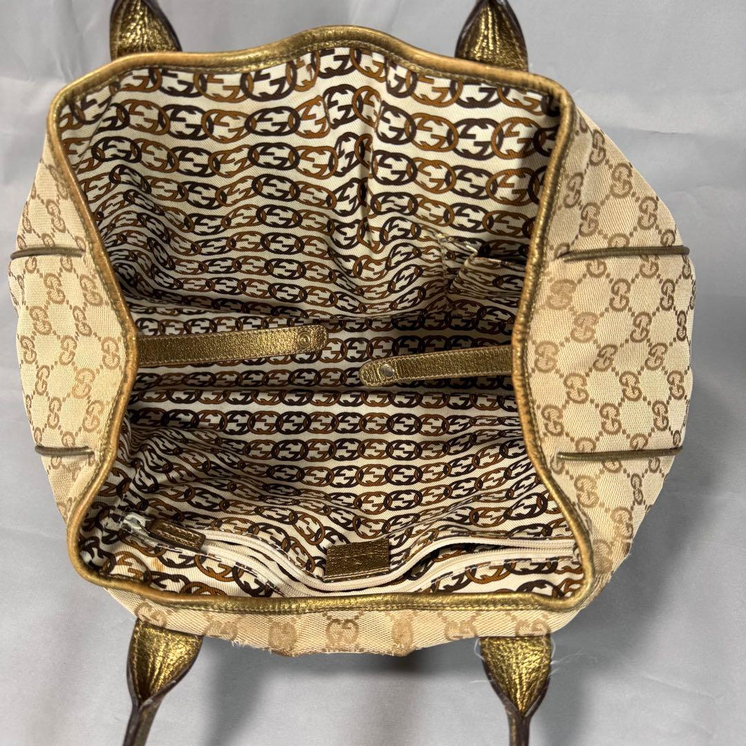 GUCCI グッチ GGキャンバス プリンシー リボン トートバッグ