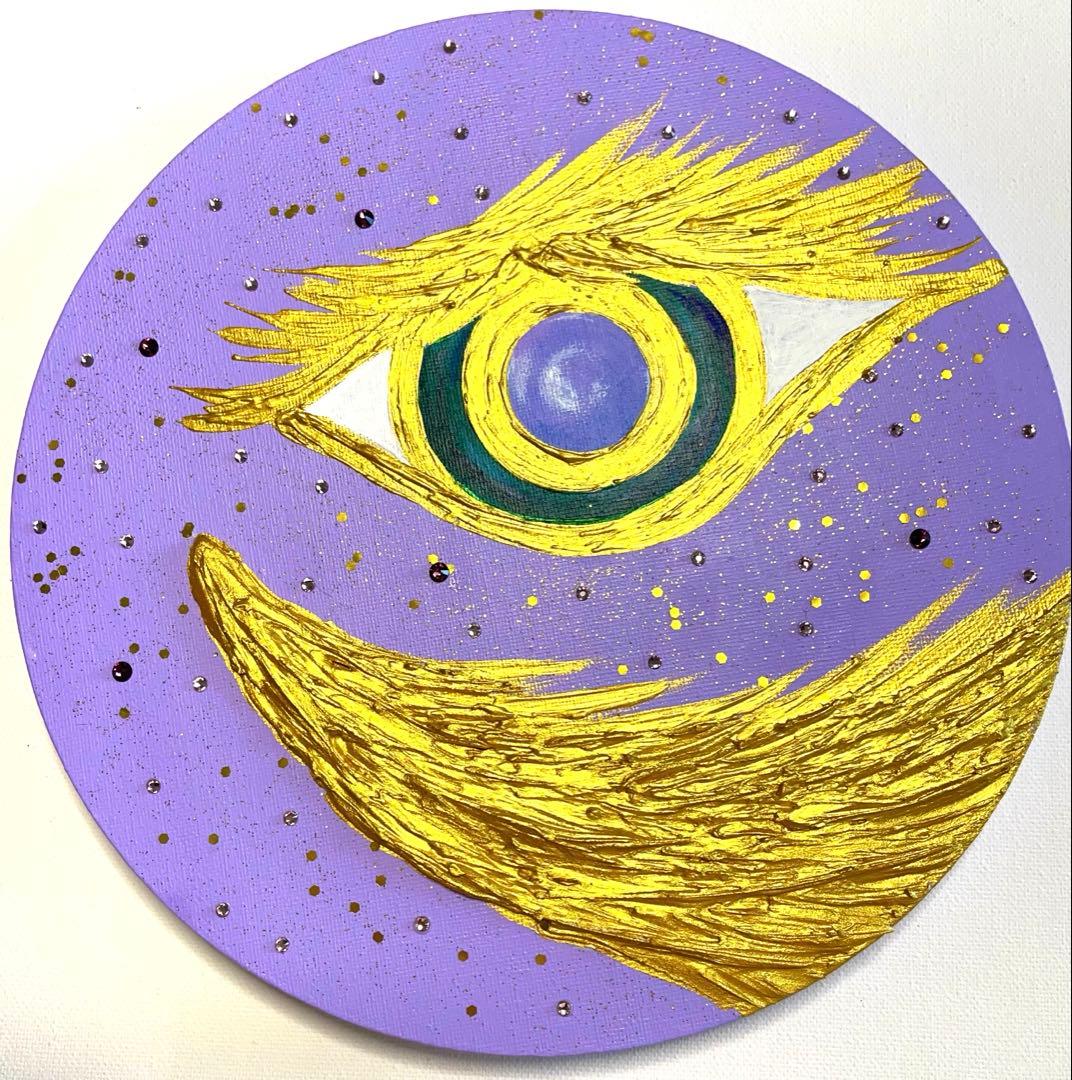 開運絵画　龍神様　眼　天照大神　24金金箔