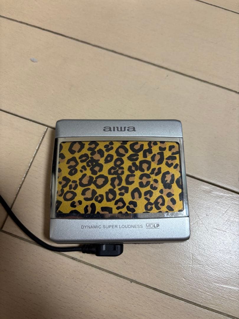 aiwa AI-MD1000 ポータブルMDプレーヤー ヒョウ柄