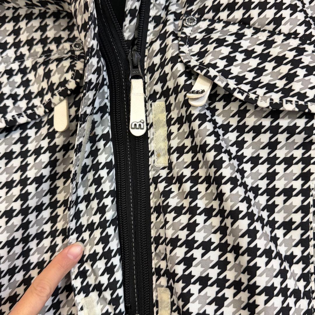 【レア】千鳥柄 スノボ つなぎ レディースS m オールインワン 防寒 雪山