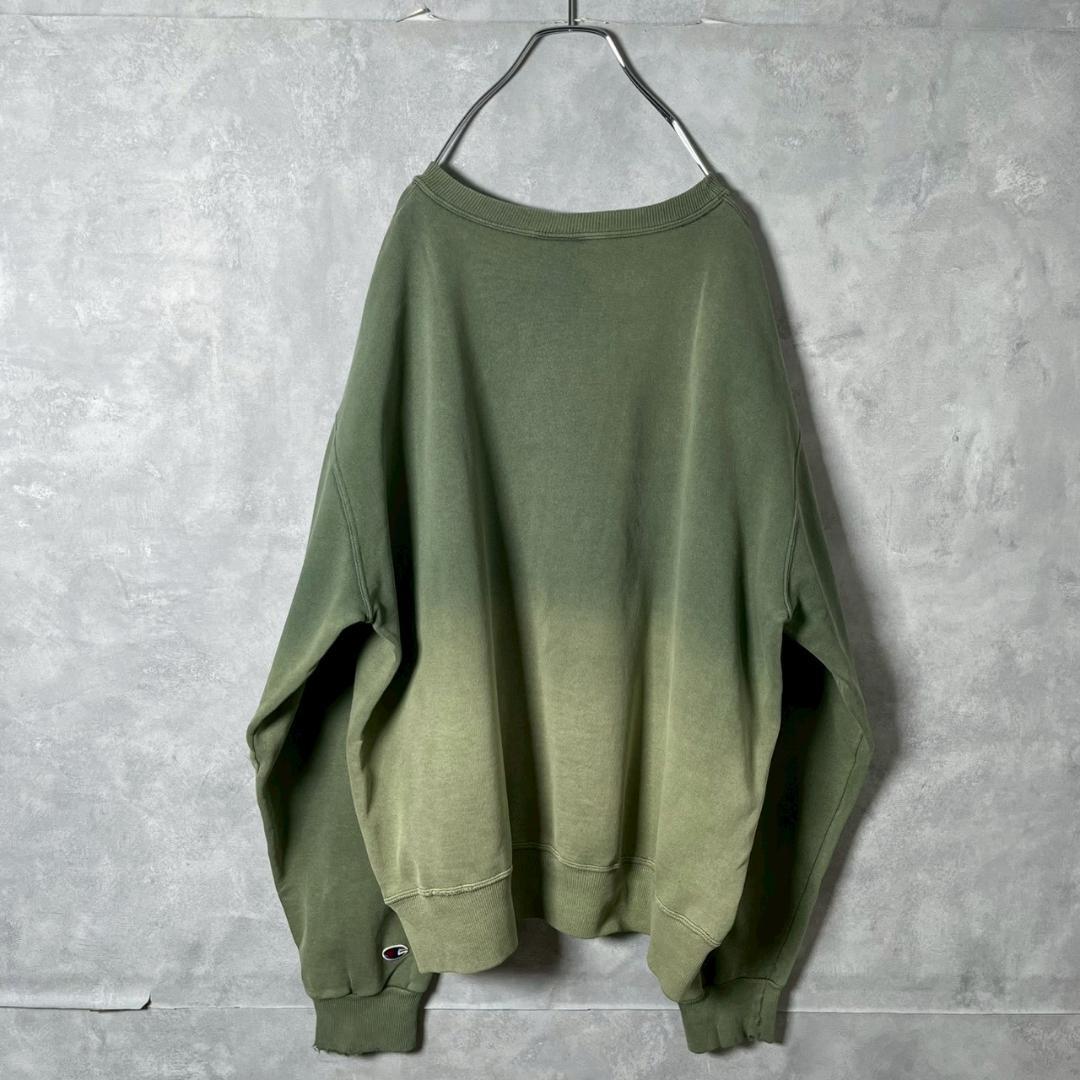 鬼フェード 90s champion ワンポイントスウェット 緑 PM76
