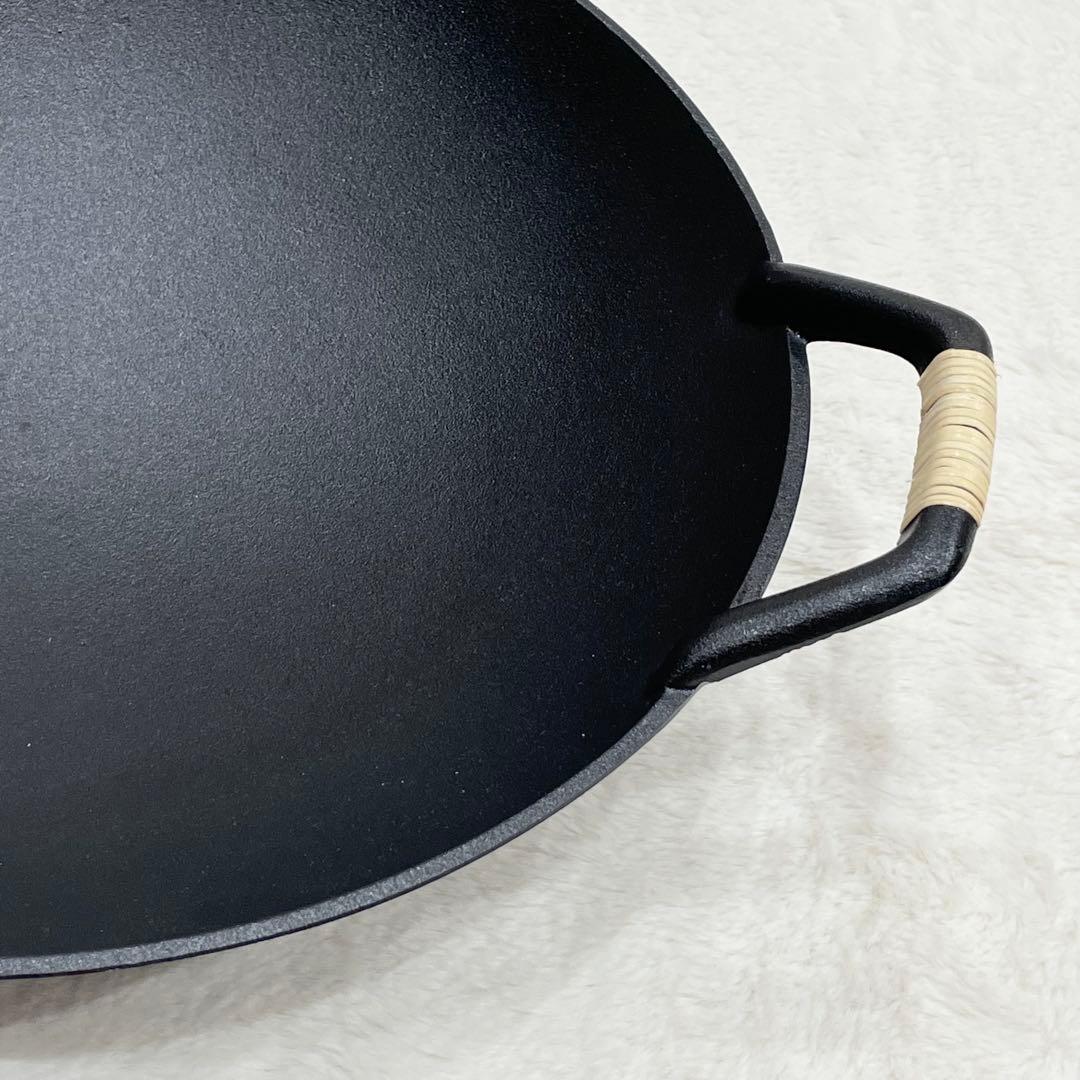 新品　未使用　岩鋳　南部鉄器　盛栄堂　中華鍋　32cm